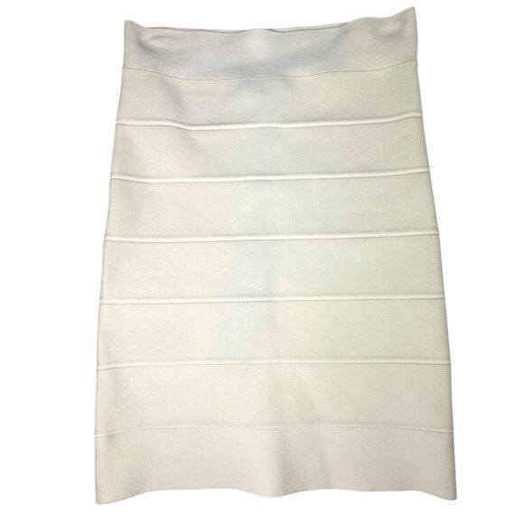 BCBG MaxAzria Simone Power Stretch Skirt Cream Off White Size XS NEW with Tags - Picture 7 of 7